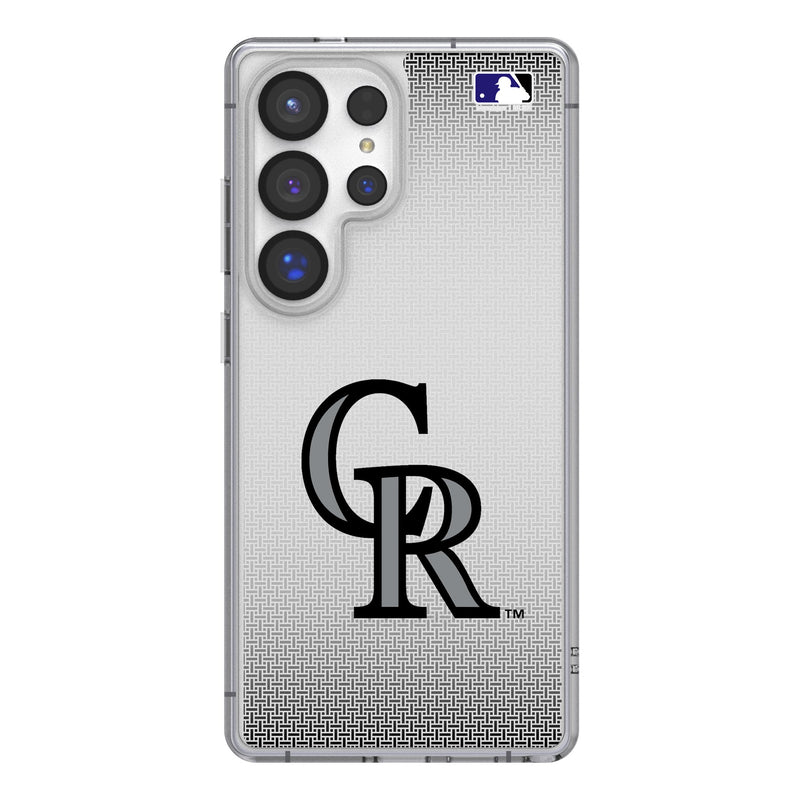 Colorado Rockies Linen Galaxy Clear Phone Case for Samsung Galaxy