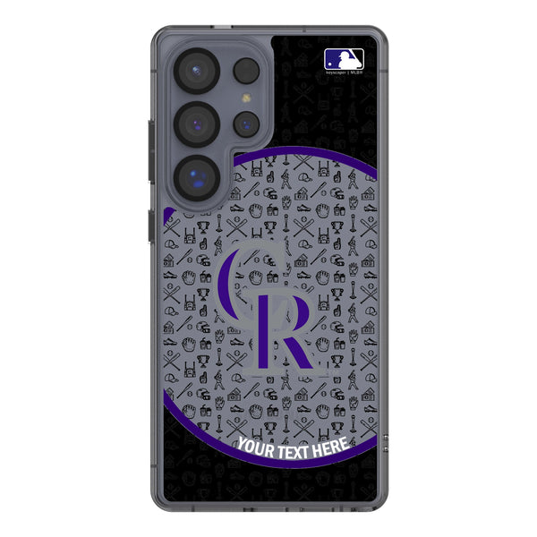Colorado Rockies Personalized Circle Galaxy Clear Phone Case for Samsung Galaxy