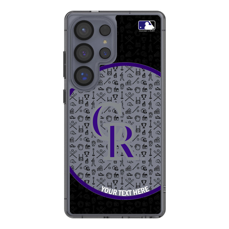 Colorado Rockies Personalized Circle Galaxy Clear Phone Case for Samsung Galaxy