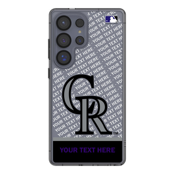 Colorado Rockies Personalized EndZone Plus Galaxy Clear Phone Case for Samsung Galaxy