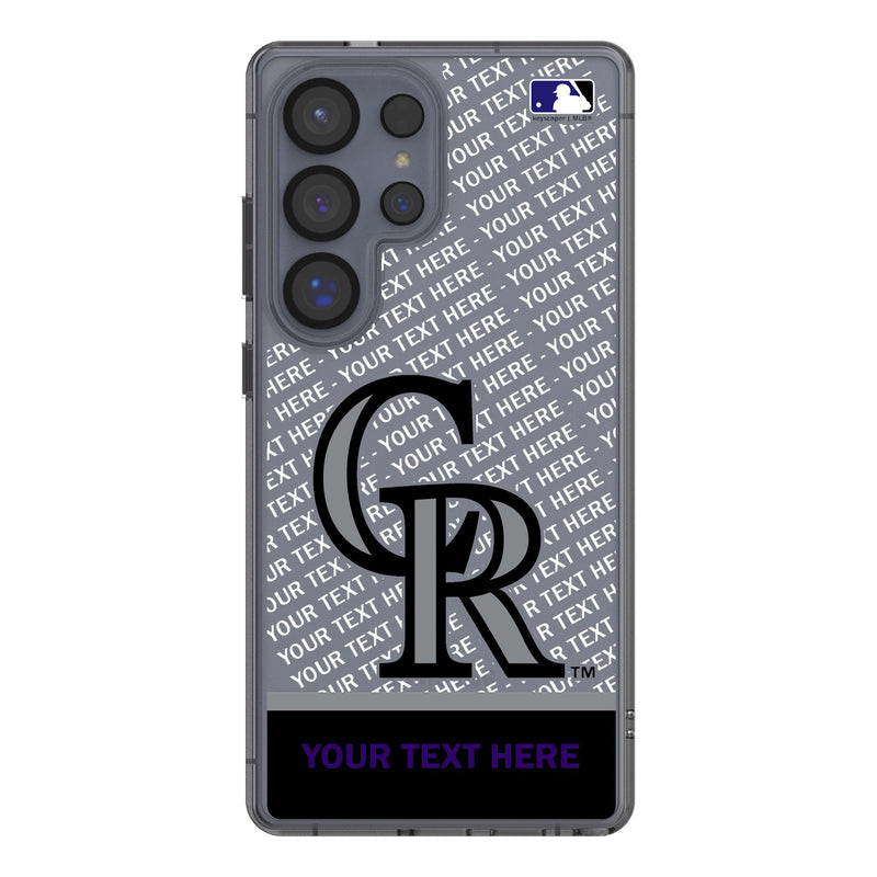 Colorado Rockies Personalized EndZone Plus Galaxy Clear Phone Case for Samsung Galaxy