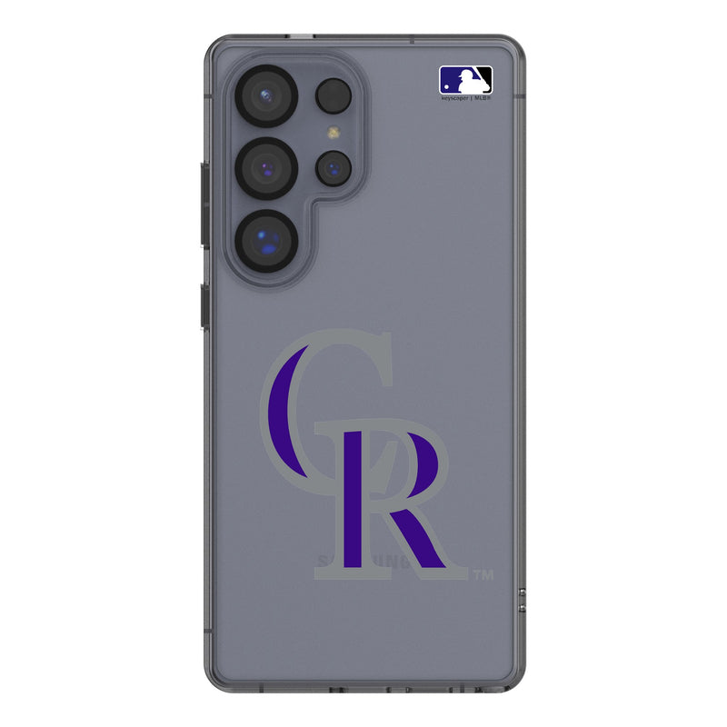 Colorado Rockies Text Backdrop Galaxy Clear Phone Case for Samsung Galaxy