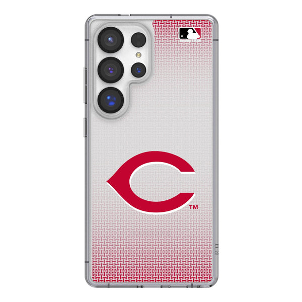 Cincinnati Reds Linen Galaxy Clear Phone Case for Samsung Galaxy