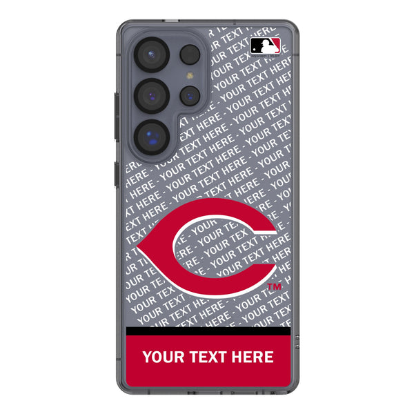 Cincinnati Reds Personalized EndZone Plus Galaxy Clear Phone Case for Samsung Galaxy