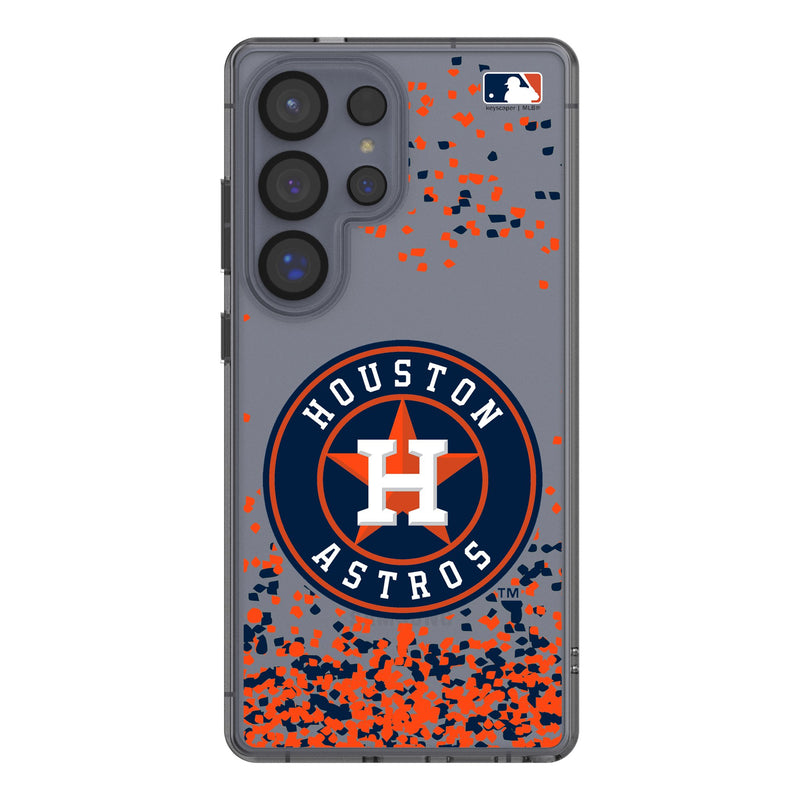 Houston Astros Confetti Galaxy Clear Phone Case for Samsung Galaxy