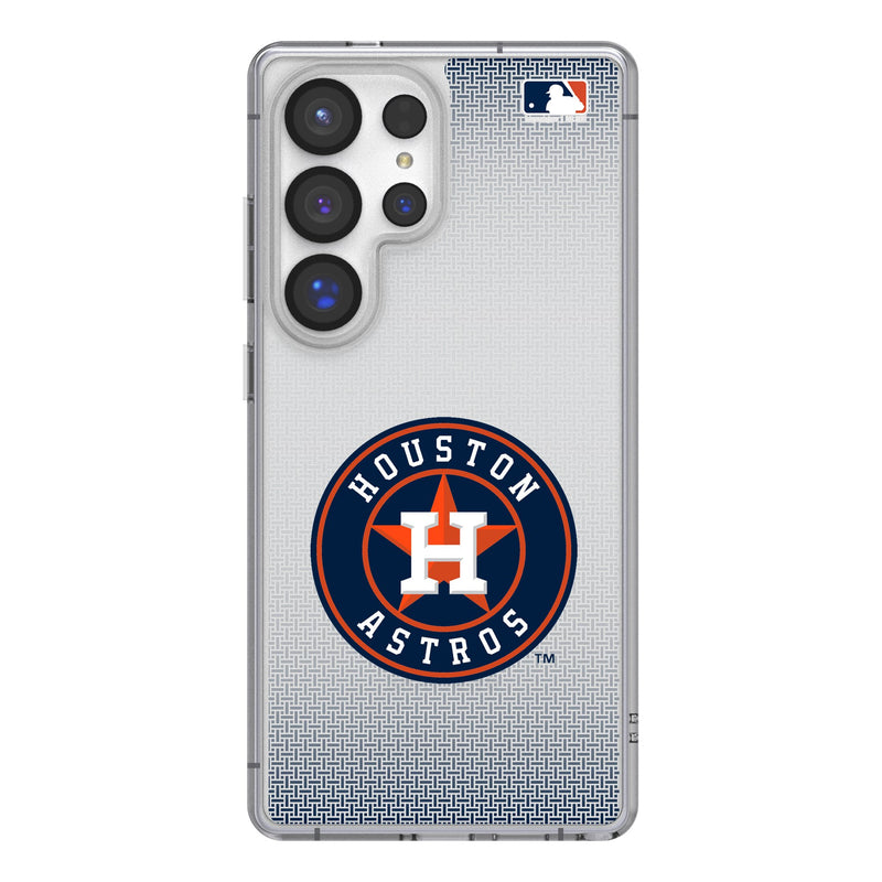 Houston Astros Linen Galaxy Clear Phone Case for Samsung Galaxy