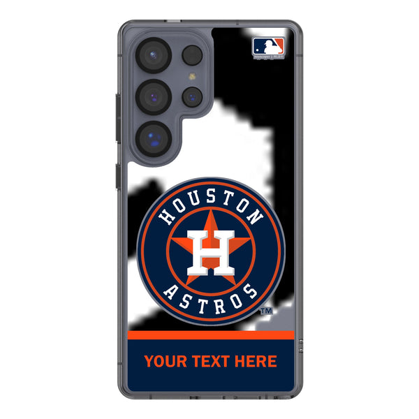 Houston Astros Personalized EndZone Plus Galaxy Clear Phone Case for Samsung Galaxy