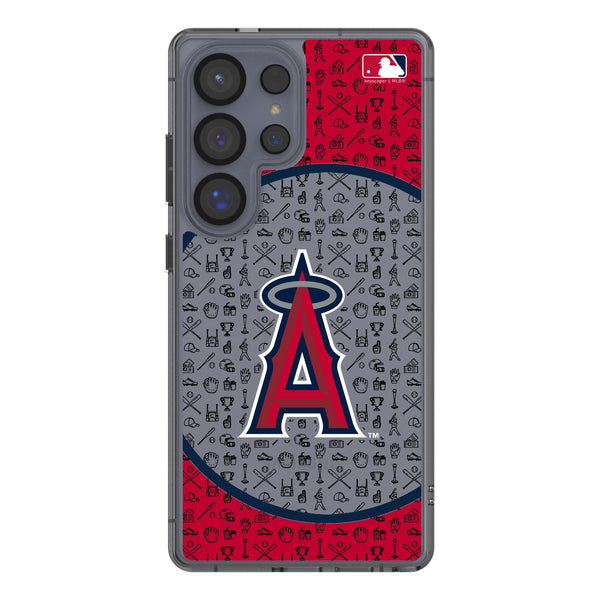 Los Angeles Angels Personalized Circle Galaxy Clear Phone Case for Samsung Galaxy