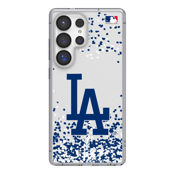 LA Dodgers Confetti Galaxy Clear Phone Case for Samsung Galaxy