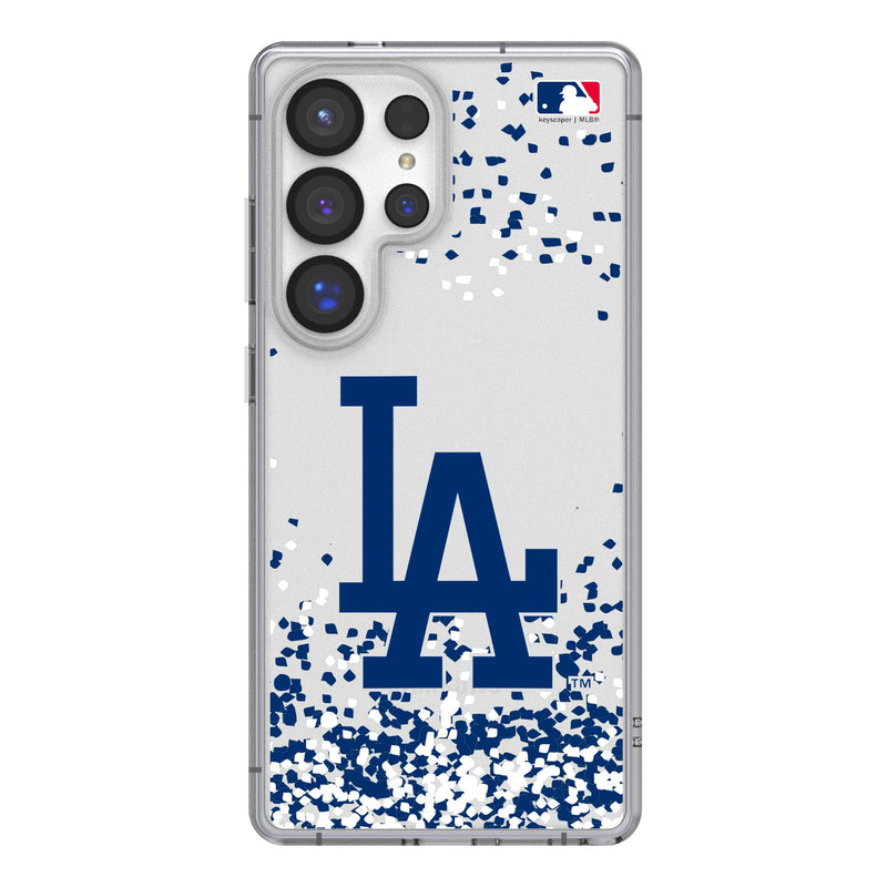 LA Dodgers Confetti Galaxy Clear Phone Case for Samsung Galaxy