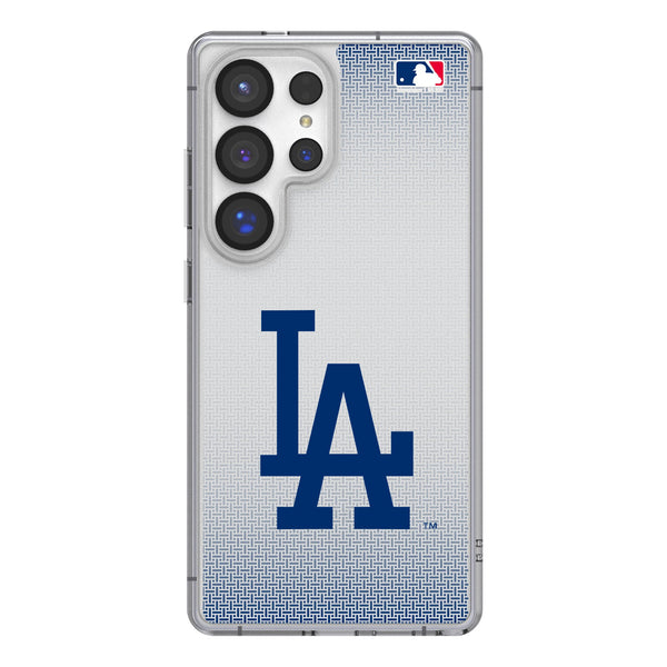LA Dodgers Linen Galaxy Clear Phone Case for Samsung Galaxy