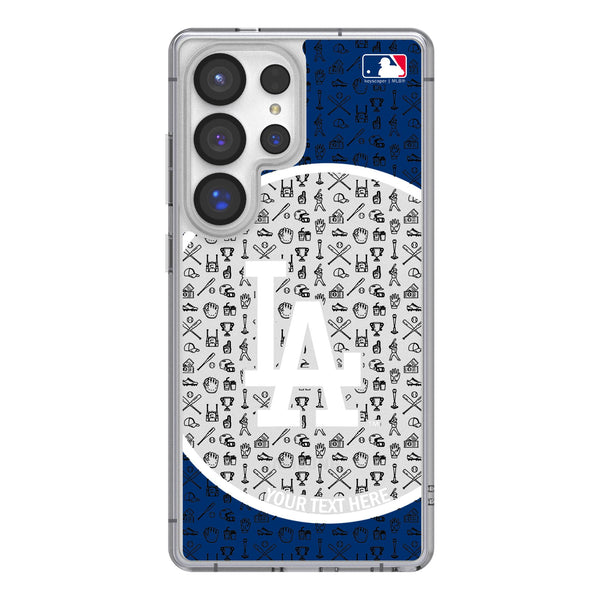 LA Dodgers Personalized Circle Galaxy Clear Phone Case for Samsung Galaxy