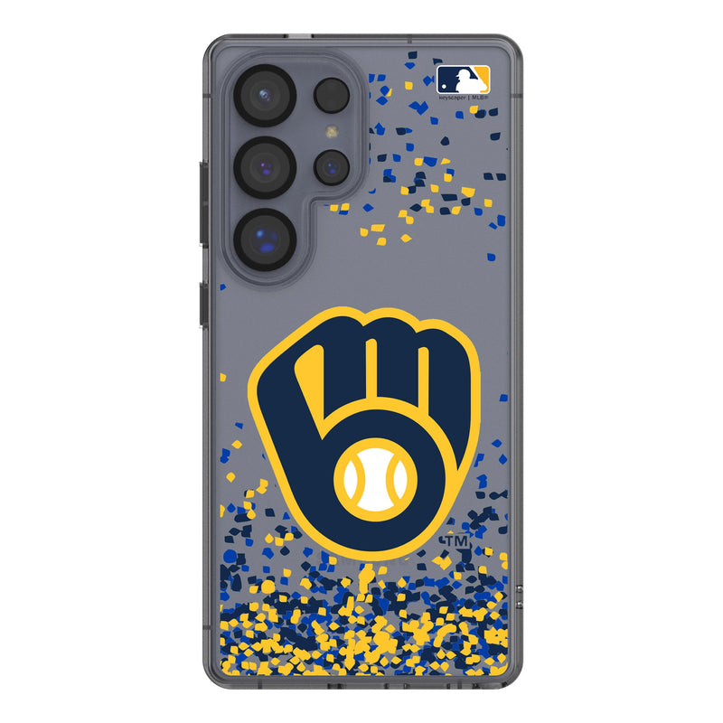 Milwaukee Brewers Confetti Galaxy Clear Phone Case for Samsung Galaxy