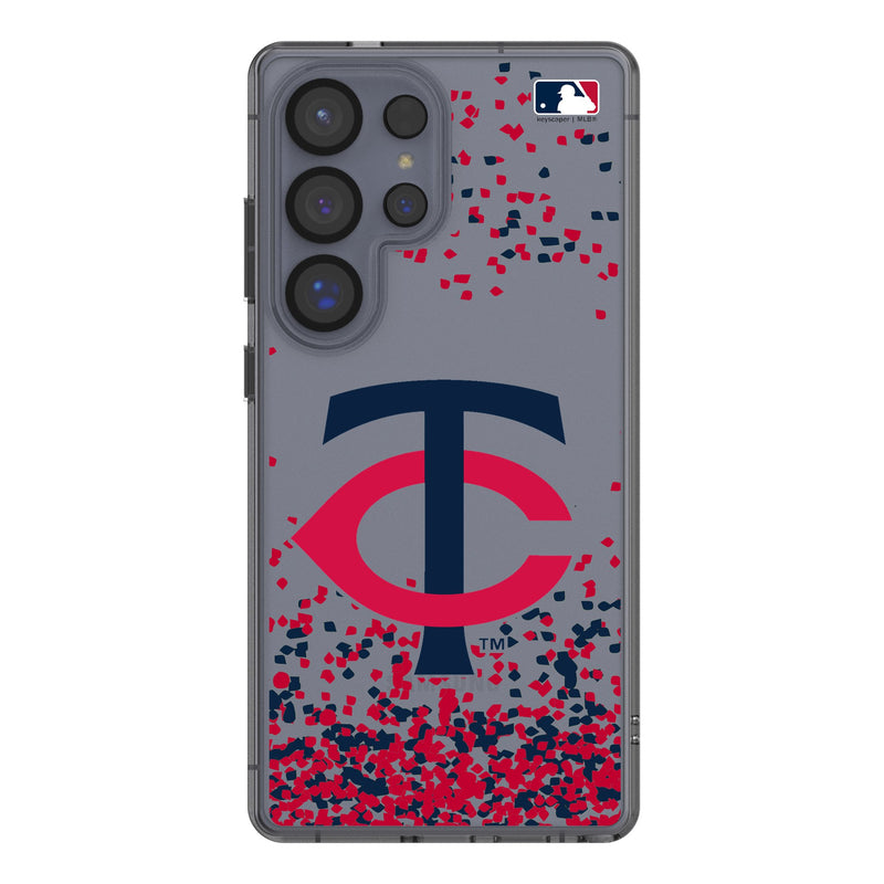 Minnesota Twins Confetti Galaxy Clear Phone Case for Samsung Galaxy