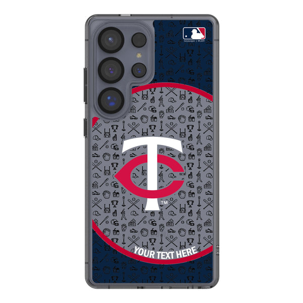 Minnesota Twins Personalized Circle Galaxy Clear Phone Case for Samsung Galaxy