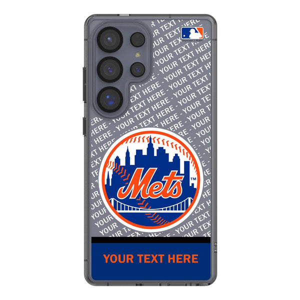 New York Mets Personalized EndZone Plus Galaxy Clear Phone Case for Samsung Galaxy