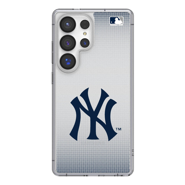 New York Yankees Linen Galaxy Clear Phone Case for Samsung Galaxy