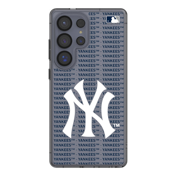 New York Yankees Text Backdrop Galaxy Clear Phone Case for Samsung Galaxy