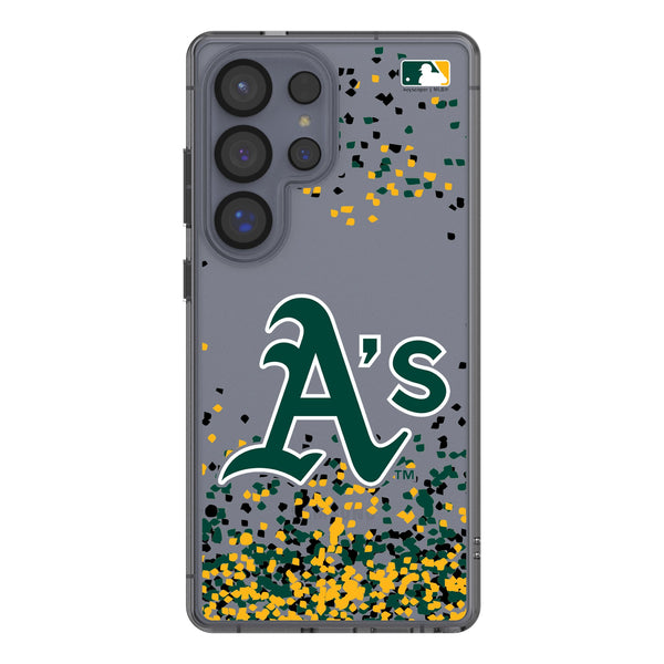 Oakland Athletics Confetti Galaxy Clear Phone Case for Samsung Galaxy