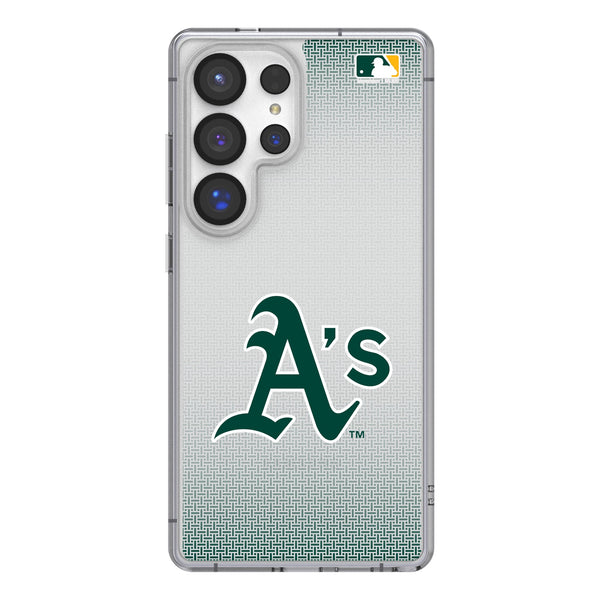Oakland Athletics Linen Galaxy Clear Phone Case for Samsung Galaxy