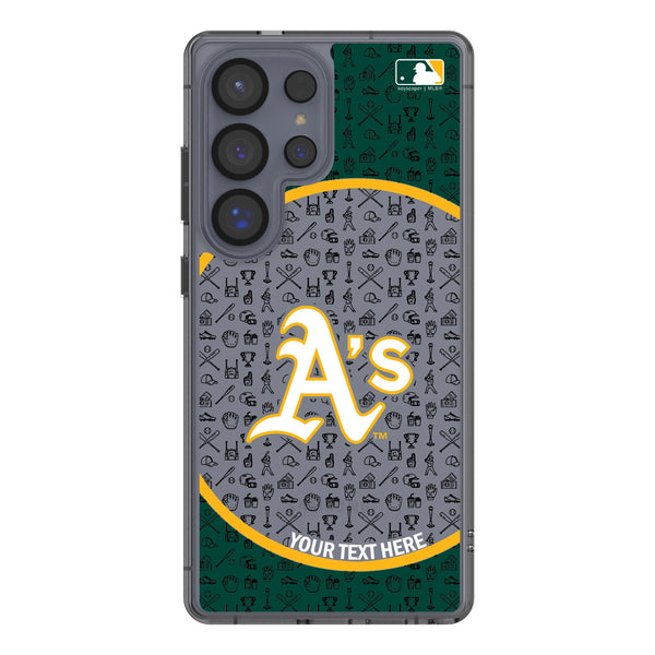 Oakland Athletics Personalized Circle Galaxy Clear Phone Case for Samsung Galaxy