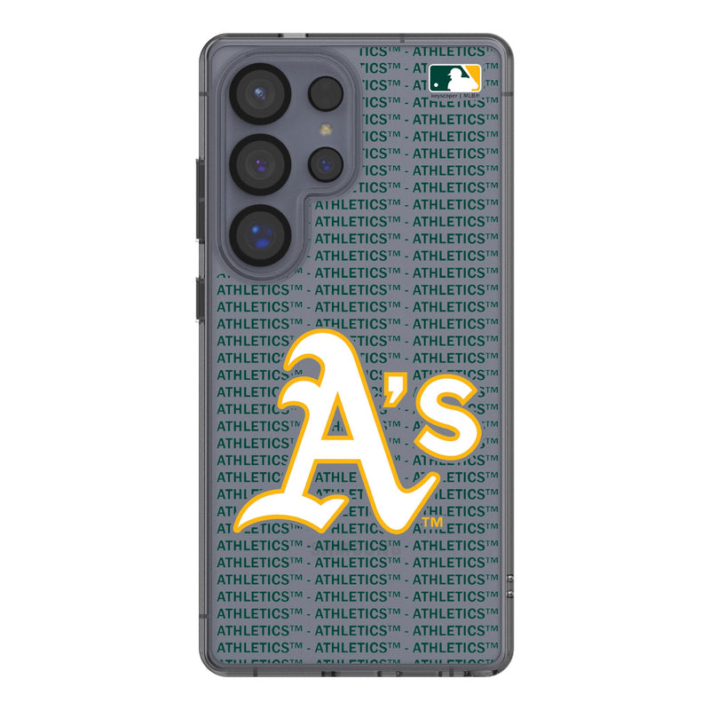 Oakland Athletics Text Backdrop Galaxy Clear Phone Case for Samsung Galaxy