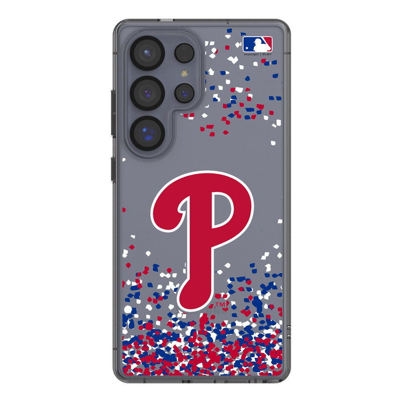 Philadelphia Phillies Confetti Galaxy Clear Phone Case for Samsung Galaxy
