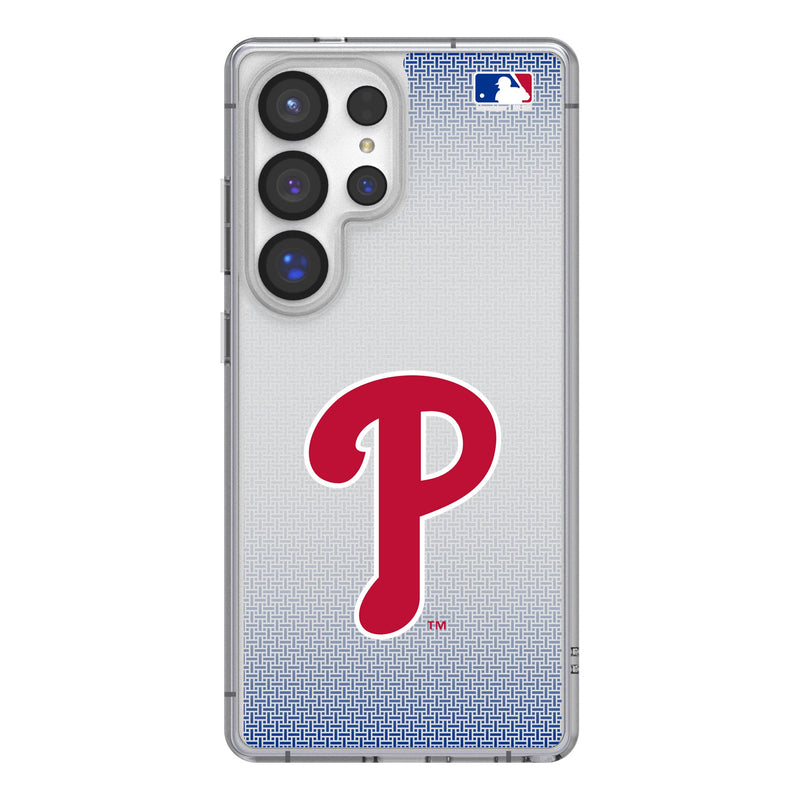 Philadelphia Phillies Linen Galaxy Clear Phone Case for Samsung Galaxy