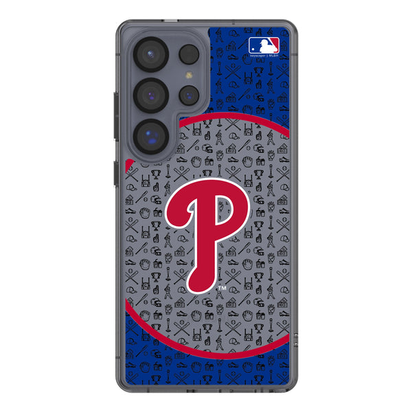 Philadelphia Phillies Personalized Circle Galaxy Clear Phone Case for Samsung Galaxy