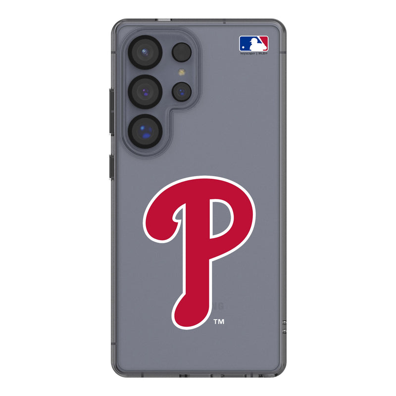 Philadelphia Phillies Text Backdrop Galaxy Clear Phone Case for Samsung Galaxy
