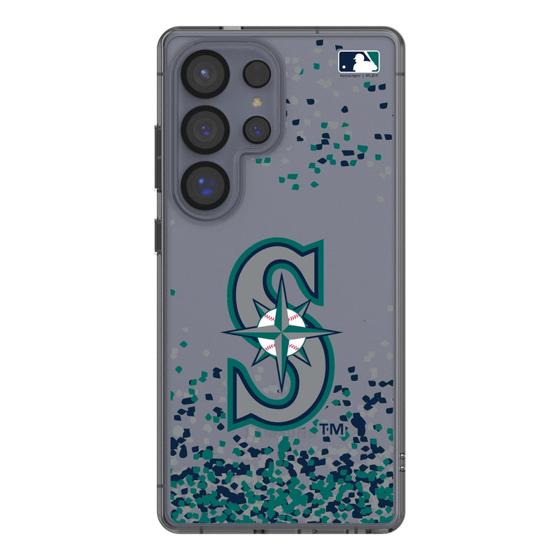 Seattle Mariners Confetti Galaxy Clear Phone Case for Samsung Galaxy