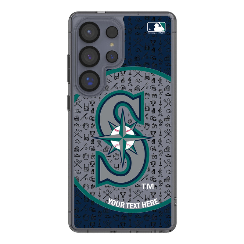 Seattle Mariners Personalized Circle Galaxy Clear Phone Case for Samsung Galaxy