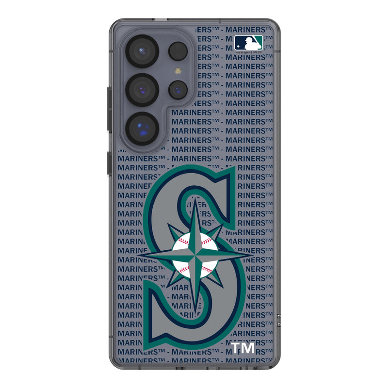 Seattle Mariners Text Backdrop Galaxy Clear Phone Case for Samsung Galaxy