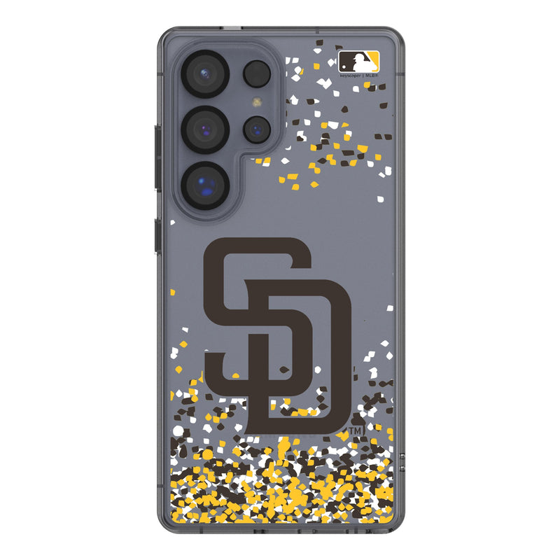 San Diego Padres Confetti Galaxy Clear Phone Case for Samsung Galaxy