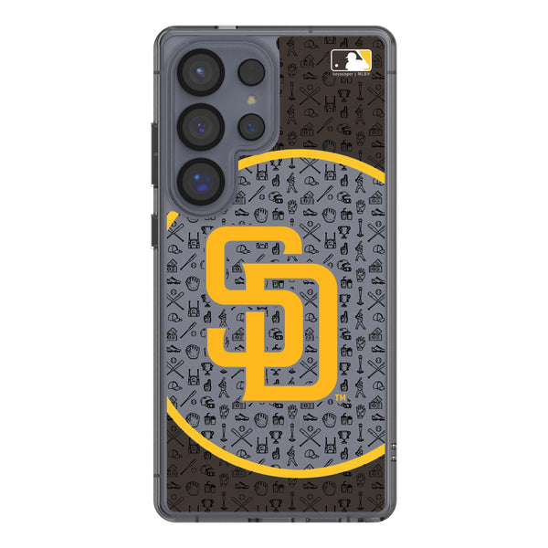 San Diego Padres Personalized Circle Galaxy Clear Phone Case for Samsung Galaxy