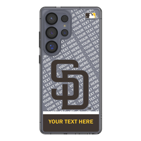 San Diego Padres Personalized EndZone Plus Galaxy Clear Phone Case for Samsung Galaxy