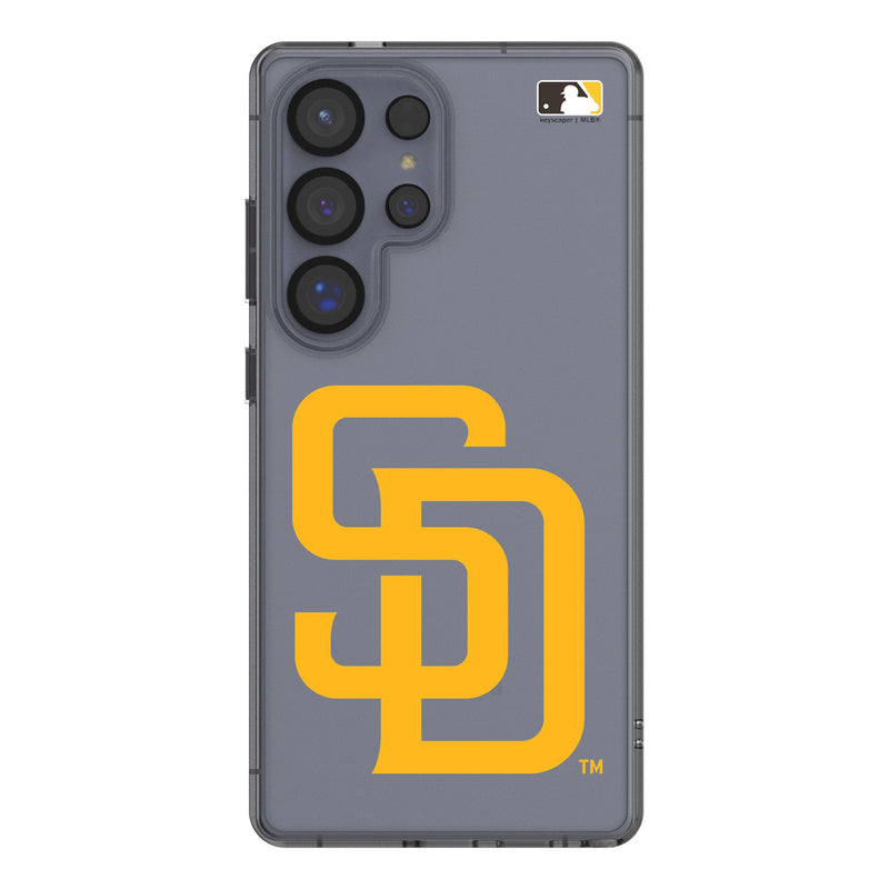 San Diego Padres Text Backdrop Galaxy Clear Phone Case for Samsung Galaxy