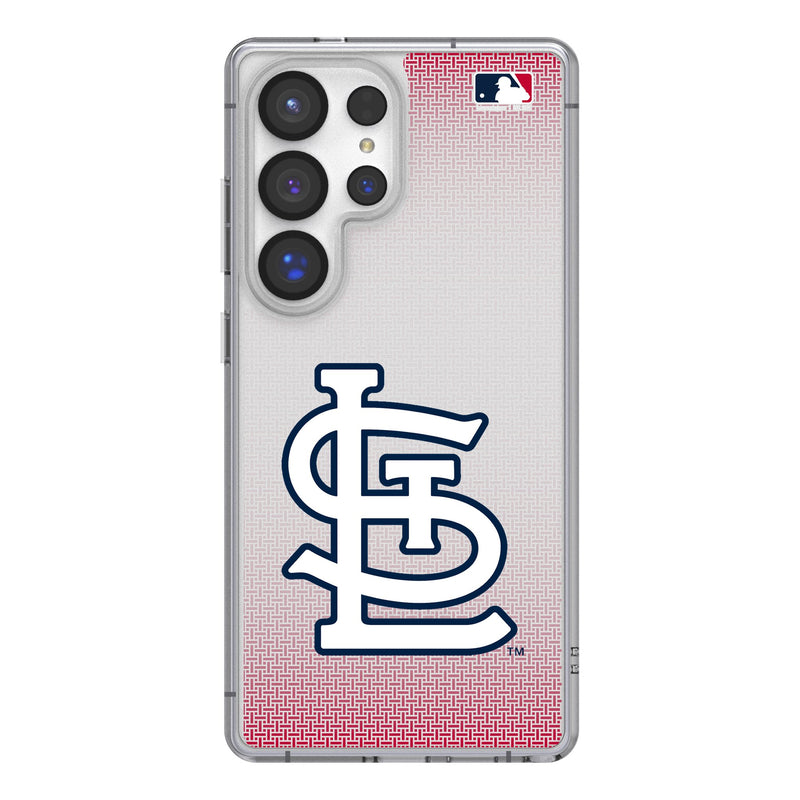 St Louis Cardinals Linen Galaxy Clear Phone Case for Samsung Galaxy