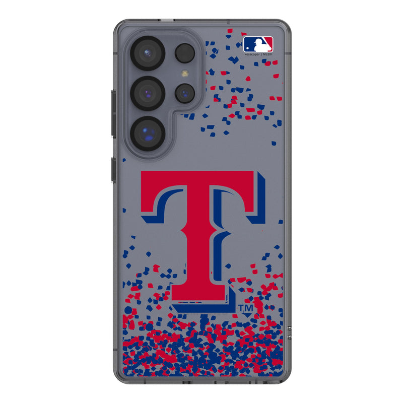 Texas Rangers Confetti Galaxy Clear Phone Case for Samsung Galaxy