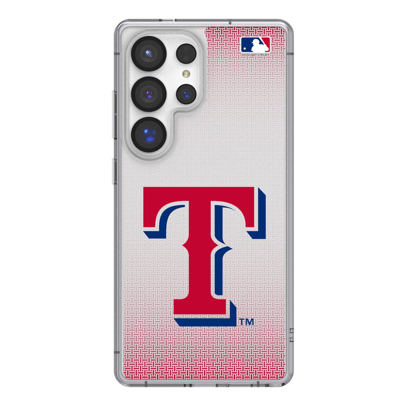 Texas Rangers Linen Galaxy Clear Phone Case for Samsung Galaxy