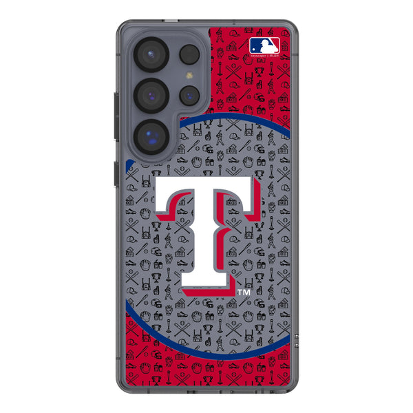 Texas Rangers Personalized Circle Galaxy Clear Phone Case for Samsung Galaxy