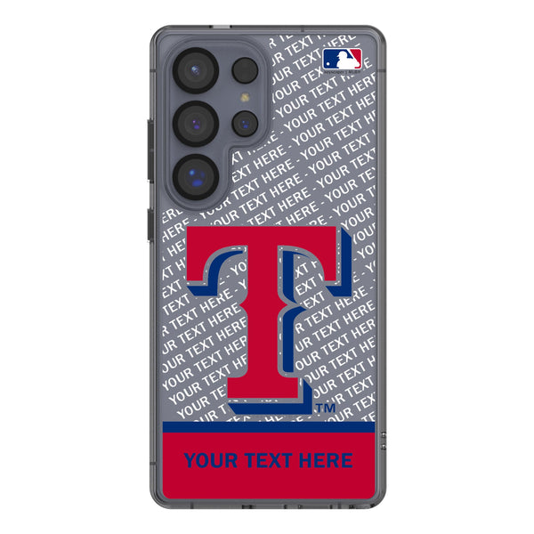 Texas Rangers Personalized EndZone Plus Galaxy Clear Phone Case for Samsung Galaxy