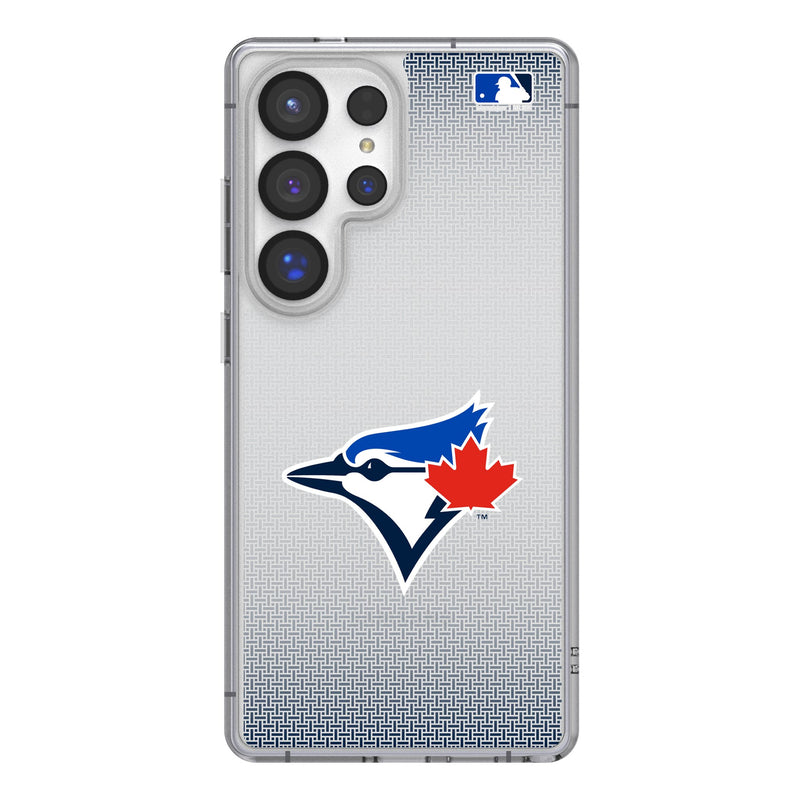 Toronto Blue Jays Linen Galaxy Clear Phone Case for Samsung Galaxy