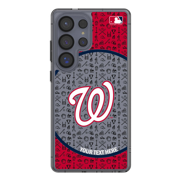 Washington Nationals Personalized Circle Galaxy Clear Phone Case for Samsung Galaxy