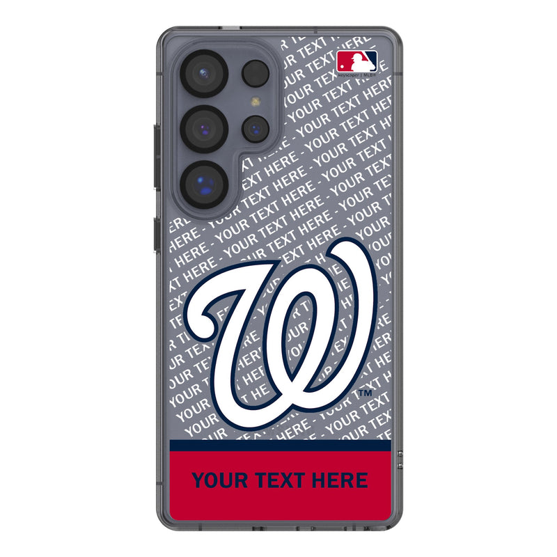 Washington Nationals Personalized EndZone Plus Galaxy Clear Phone Case for Samsung Galaxy