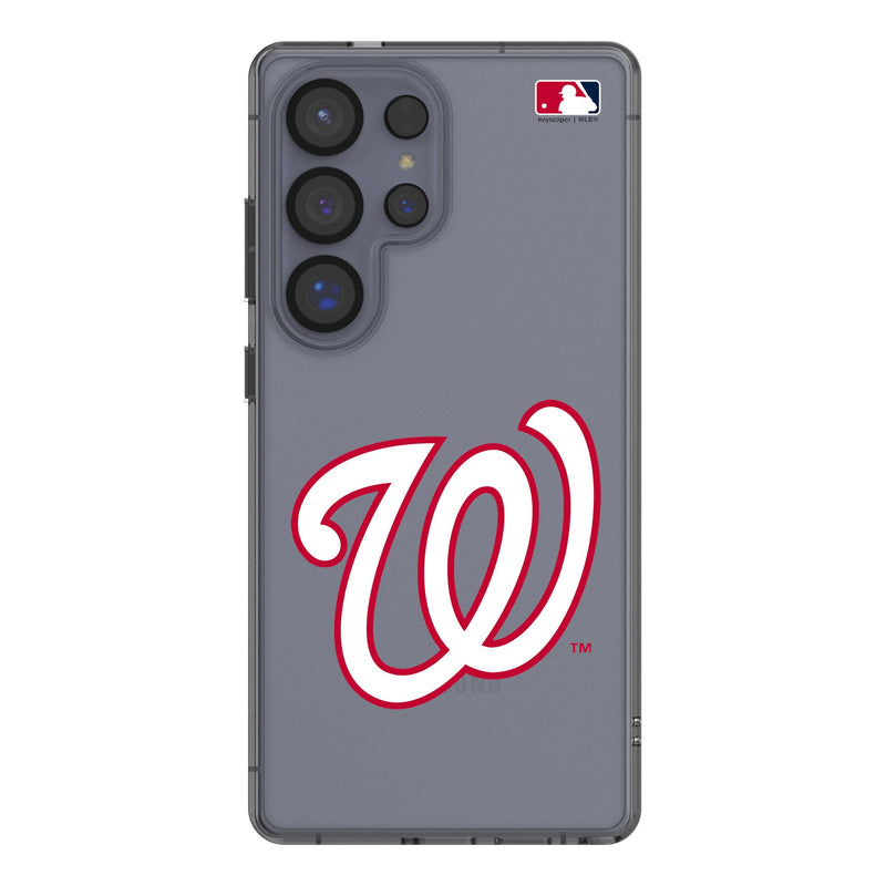 Washington Nationals Text Backdrop Galaxy Clear Phone Case for Samsung Galaxy