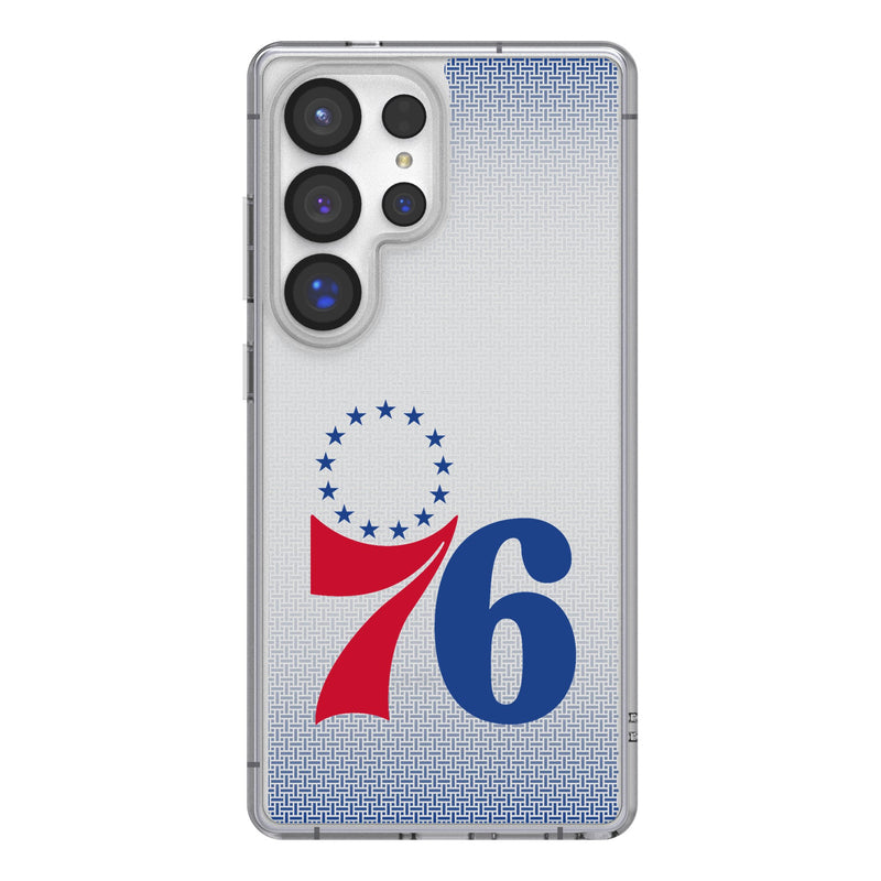 Philadelphia 76ers Linen Galaxy Clear Phone Case for Samsung Galaxy