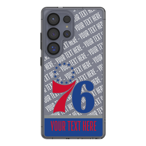 Philadelphia 76ers Personalized EndZone Plus Galaxy Clear Phone Case for Samsung Galaxy