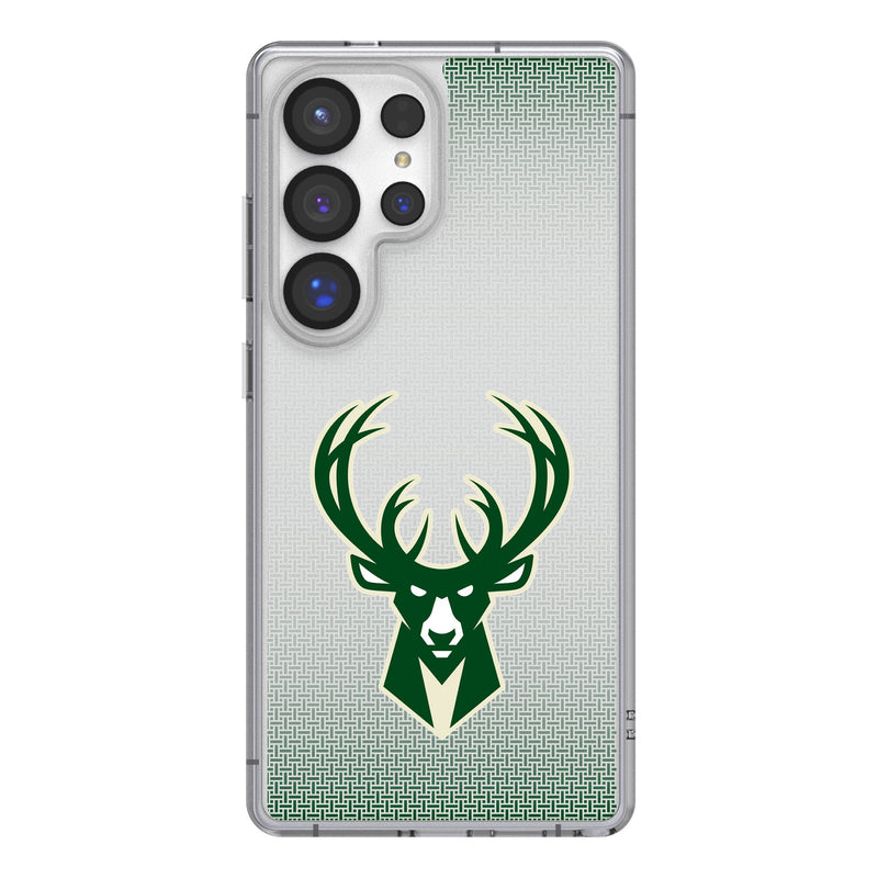 Milwaukee Bucks Linen Galaxy Clear Phone Case for Samsung Galaxy