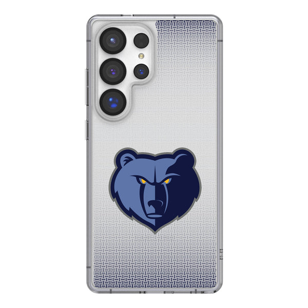 Memphis Grizzlies Linen Galaxy Clear Phone Case for Samsung Galaxy